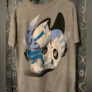 Jordan- Mens size Large, Retro tee. Gray, short sleeved.